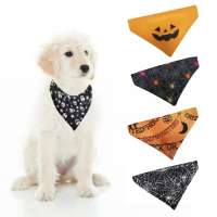 Pet collar accessories print logo luxury custom Halloween Dog Bandana