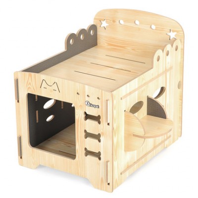 Stocked Wooden Cat Furniture High Quality Wooden Pet Bed Assemble Pet House