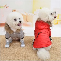 Manufacturer wholesale button design cotton warm pet dog coat for winter use