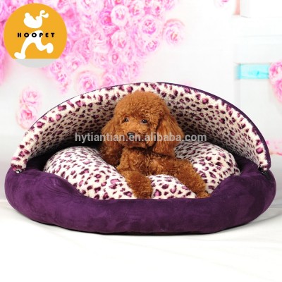 Hoopet purple fashion cedar dog beds with leopard print