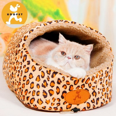 Hoopet lovely small best cat beds cat house with leopard print