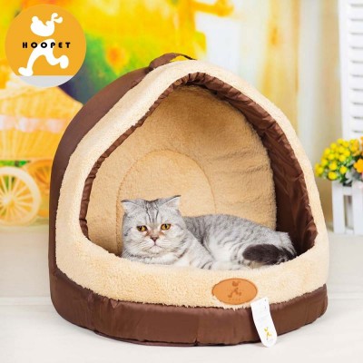 Special half egg shape brown folding cat bed wholesale