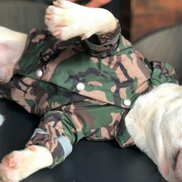 Stylish Camouflage Pet Dog Rain Coat With Four Legs