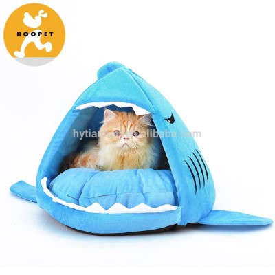 Hoopet cyan blue shark shape cheap dog beds