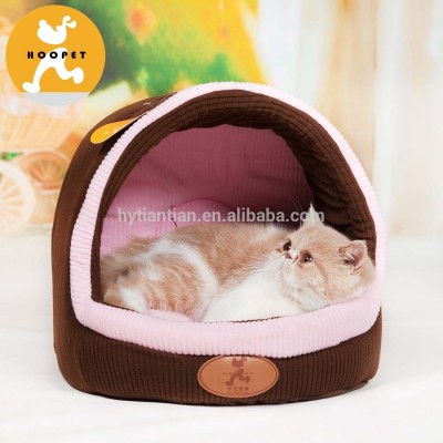 Hoopet pink and brown tent shape best dog beds for labs