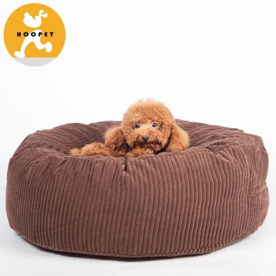 Hoopet thick round brown cushion cesar millan dog beds