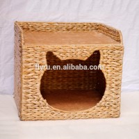 Guangzhou Manufacturer Foldable Weaving Cozy Cat Cave Wholesale Cat Beds